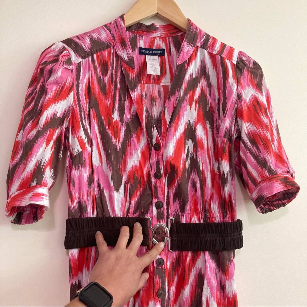 BELTED DRESS WITH PRINT👗